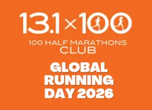 100 Half Marathons Club - 2026 Global Running Day Club Mileage Challenge logo