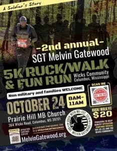 Sgt Melvin Gatewood 2026 Ruck/Walk & Fun Run logo