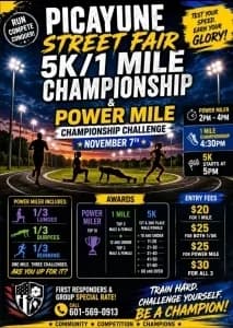 Picayune Street Fair 5K/1 Mile Championship & Power Miler Challenge 2026 logo