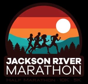 The Jackson River Scenic Trail Marathon, Half Marathon, 10k, and 5k 2026 logo