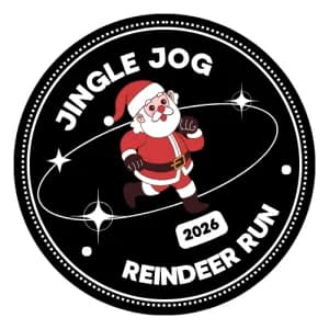 Jingle Bell Jog 5k and Reindeer Glow Run 2026 logo