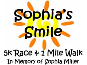 Sophia's Smile 5k & 1 Mile Walk 2026 logo