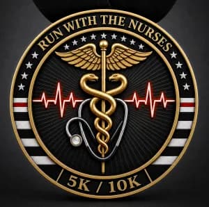 Run With The Nurses "Live Virtual" 5k/10k 2026 logo
