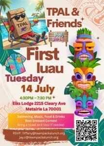 TPAL & Friends Summer luau 2026 logo