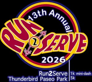 Run2serve 5K/1K Run/Walk 2026 logo