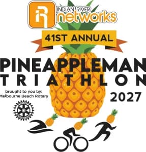 Indian River Networks 41st Annual PineappleMan Triathlon/Duathlon 2026 logo