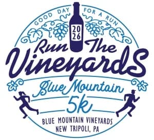 Run the Vineyards - Blue Mountain 5K 2026 logo