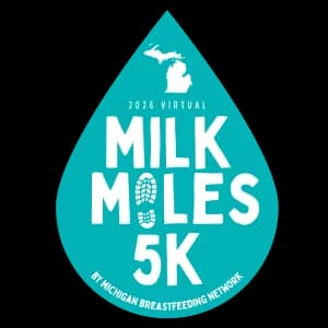 2026 Milk Miles Virtual 5K by Michigan Breastfeeding Network logo