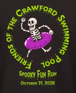 Friends of the Crawford Swimming Pool Spooky 5k Fun Run 2026 logo