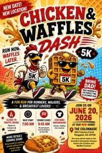 Ringgold Chicken and Waffles 5k Dash 2026 logo