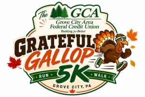 The Grove City Area Federal Credit Union Grateful Gallop 5K 2026 logo