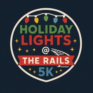 Holiday Lights @ the Rails 5K & Kids Dash 2026 logo