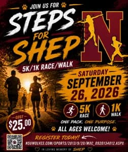 Steps for Shep 5k Road Race/1 Miler 2026 logo