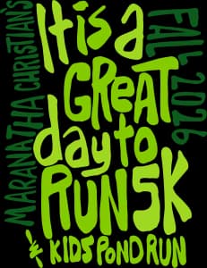 It’s a great day to run! 5k 2026 logo