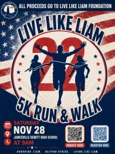 Live Like Liam 5K Run & Walk 2026 logo