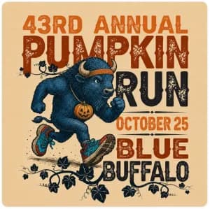 Joplin RoadRunners' 43rd Annual Pumpkin Run 2026 logo