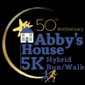 Abby's House 50th Anniversary Hybrid 5K Run/Walk 2026 logo