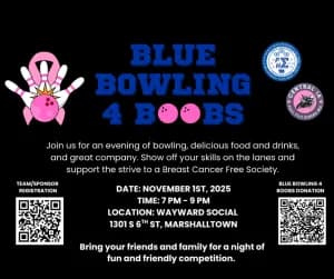 Blue Bowling 4 Boobs-Marshalltown 2026 logo