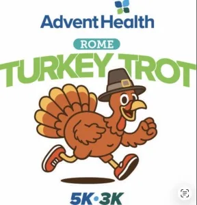 AdventHealth Rome Turkey Trot 5K and 3K Feel Whole Stroll 2026 logo