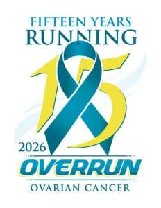 The 15th Anniversary of The OVERRUN Ovarian Cancer 5K 2026 logo