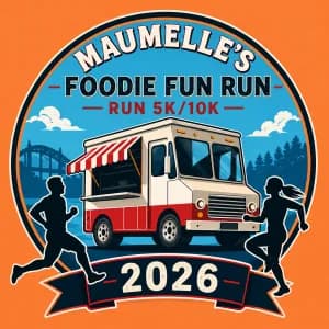 The Maumelle Foodie 5k/10k Fun Run 2026 logo