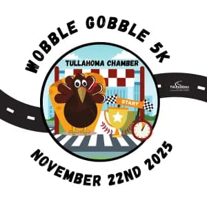 Tullahoma Area Chamber of Commerce Wobble Gobble 5k 2026 logo