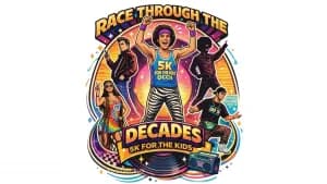 5k for The Kids: Race Through the Decades 2026 logo