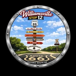 Solidarity Sidekick down Route 66 - Stop 12- Williamsville 6.6K 2026 logo