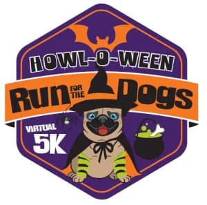 Howl-o-ween Virtual 5k Run for the Dogs 2026 logo