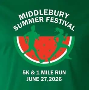 Middlebury Summer Festival 5k and 1 mile 2026 logo