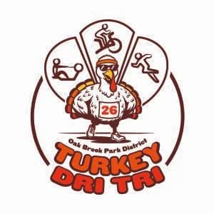 Turkey Dri Tri Oak Brook Park District 2026 logo