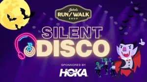 FREE Silent Disco Presented by John's Run/Walk Shop & HOKA 2026 logo