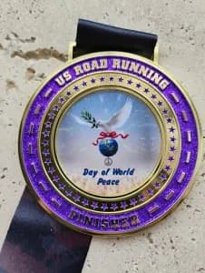 DAY OF WORLD PEACE Virtual 5K, 10K, 13.1M, & 26.2M (September 2026) logo