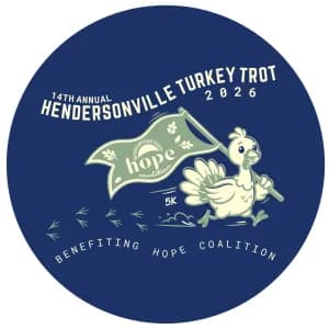 Hendersonville's 14th Annual Turkey Trot 5k 2026 logo