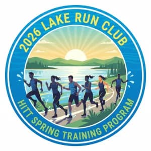 Lake Run Club "HIIT Back" Early Summer training program 2026 logo