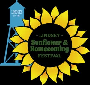Lindsey Sunflower and Homecoming Festival 5k 2026 logo