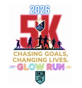 NCFC ECNL Girls Glow Run Chasing Goals, Changing Lives 2026 logo