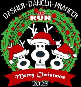 DASHER DANCER PRANCER 5K 2026 logo