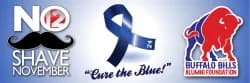 No Shave November/Cure the Blue Hybrid 5K 2026 logo