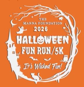 Halloween Fun Run/5K sponsored by The Manna Foundation 2026 logo