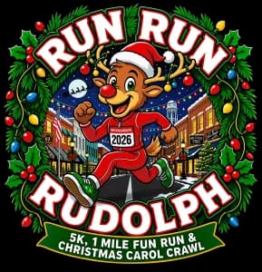 Run Run Rudolph 5K, 1 Mile Fun Run, & Christmas Carol Crawl 2026 logo