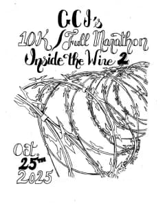 Run Inside the Wire 10K and Full Marathon 2026 logo