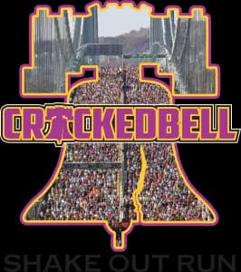 CrackedBell NYC ShakeOut Run from Rosie O'Grady's 2026 logo
