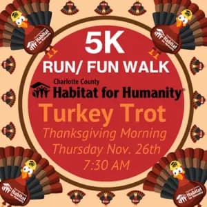 Charlotte County Habitat's 28th Annual Turkey Trot 5K Run / Walk 2026 logo
