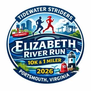 Tidewater Striders Elizabeth River Run 10K & Mile 2026 logo