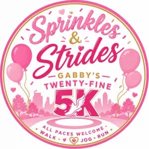 Sprinkles & Strides: Gabby's Twenty- Fine 5K 2026 logo