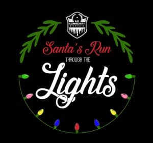 Santa's Run through the Lights 5K Run/Walk 2026 logo
