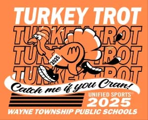 Turkey Trot 5K for WTPS Unified Sports® sponsored by Wayne Special Parents Association 2026 logo