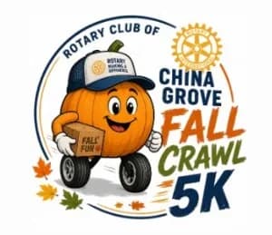 China Grove Rotary Fall Crawl 5K Run/Walk & Half-Mile Fun Run 2026 logo