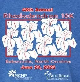 Rhododendron 10K Run 2026 logo